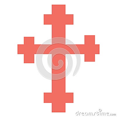 Holy Cross Color Vector icon Easily modify or edit Vector Illustration