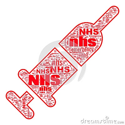 NHS Emergency Text Header Background Illustration Stock Photo