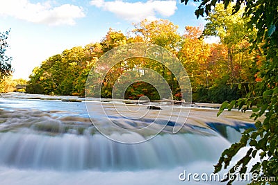 Niagara Falls on Autumn season. Stock Photo