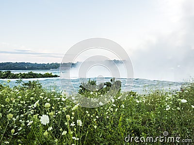 Niagara Falls long exposure, silk water. New York Stock Photo