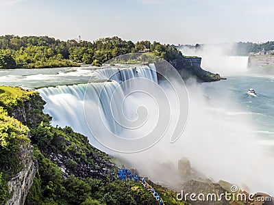Niagara Falls long exposure, silk water. New York Stock Photo