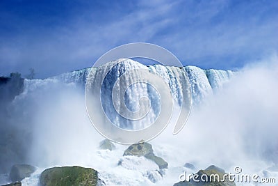 Niagara Falls Mist in New York, USA Stock Photo