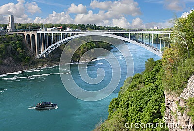 Niagara Falls - Rainbow Bridge Stock Photo