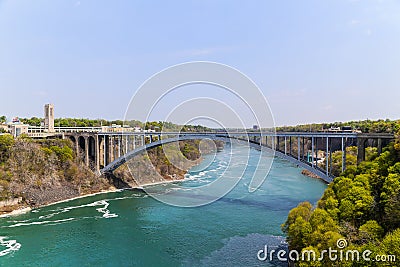 Niagara Falls Rainbow Bridge Editorial Stock Photo