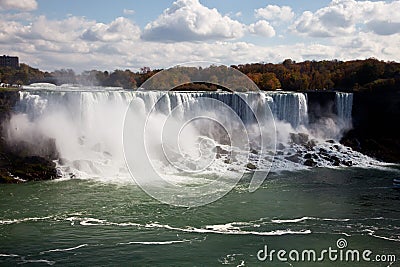 Niagara Falls Spray Autumn View Buffalo America Stock Photo