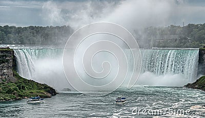 Niagara Falls, wonderful natural landscape in summer season Editorial Stock Photo