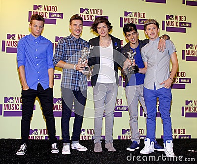 Niall Horan, Liam Payne, Harry Styles, Louis Tomlinson and Zayn Malik of One Direction Editorial Stock Photo