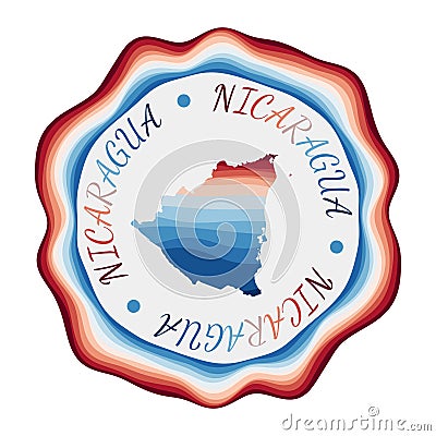 Nicaragua badge. Vector Illustration