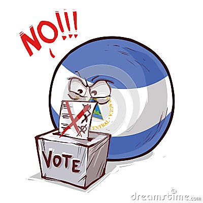 Nicaragua country ball voting no Stock Photo