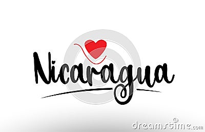 Nicaragua country text typography logo icon design Vector Illustration