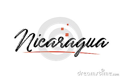 Nicaragua country typography word text for logo icon design Stock Photo