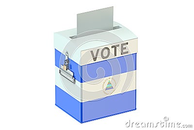 Nicaragua election ballot box Stock Photo