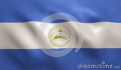 Nicaragua Flag Cartoon Illustration
