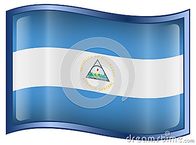Nicaragua Flag icon Vector Illustration