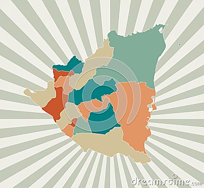 Nicaragua map. Vector Illustration