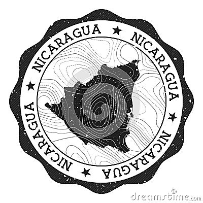 Nicaragua outdoor stamp. Vector Illustration