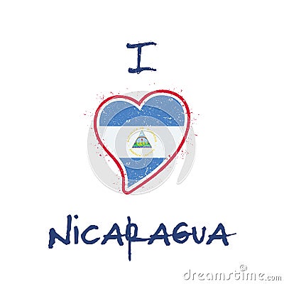Nicaraguan flag patriotic t-shirt design. Vector Illustration