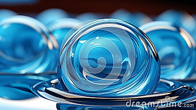 nice abstraction, nice shapes, nice blue tint ,Digital abstract background, background, AI generate Stock Photo