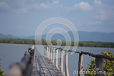 Nice alone bridge background Stock Photo