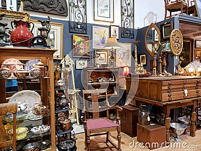 A nice antique store inside view Editorial Stock Photo