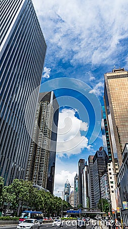 Nice architecture, Hong Kong City. Editorial Stock Photo