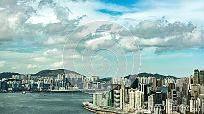 Nice architecture, Hong Kong City. Editorial Stock Photo