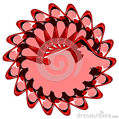 Nice Artistic decoration in red tones Vector Illustration