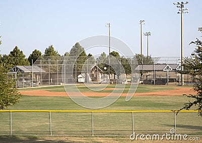 Nice baseball practice field exterior Stock Photo