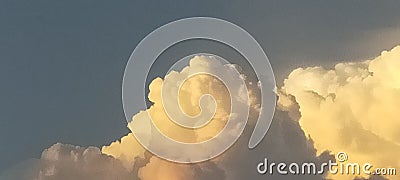 Nice beautiful white light could sky stream smoke blue Stock Photo