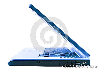 Nice blue laptop Stock Photo