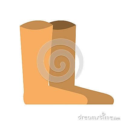 Nice boots isalated icon Vector Illustration