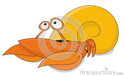 Nice cartoon cute vector crab Vector Illustration