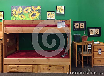 Nice children bedroom furniture for sale Editorial Stock Photo