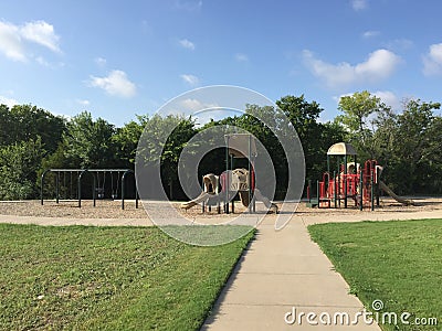 Nice children playground background Stock Photo