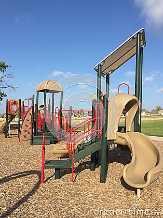 Nice children playground in community Stock Photo