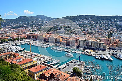 Nice city port in france photo Editorial Stock Photo