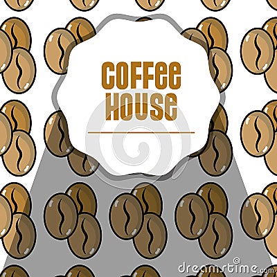 Nice coffee grains background design Vector Illustration
