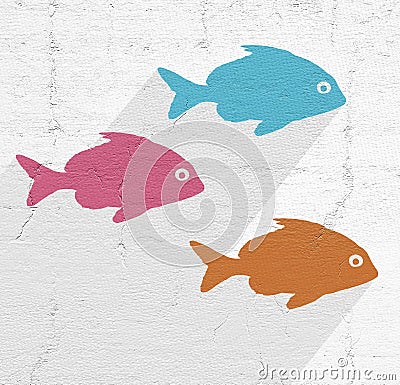 Nice color fishes Stock Photo