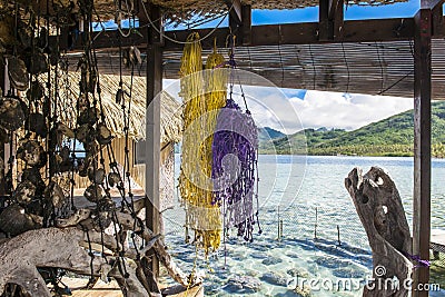 Patio in Pacific Ocean Stock Photo