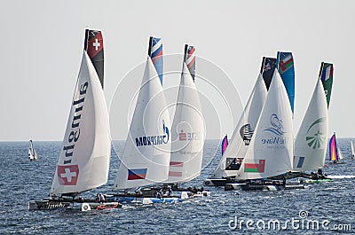 Nice, extreme sailing team, France, Europe Editorial Stock Photo