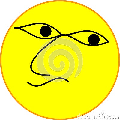 Nice face emoji Vector Illustration