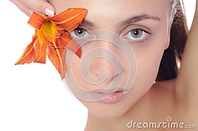 Nice female face Stock Photo