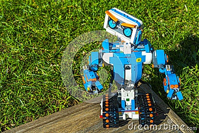 Nice, France 16 October 2020. Robotics. The Lego Boost robot car Editorial Stock Photo
