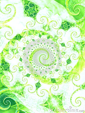 Nice Green Leaves Vines Spiral Stock Photo