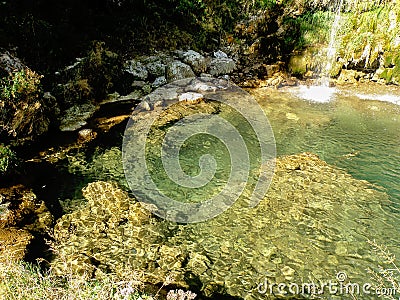 Waterfall Lisine in Serbia Stock Photo