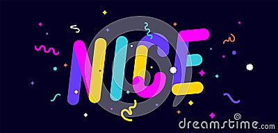 Nice. Greeting card Vector Illustration