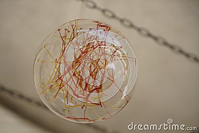 Handmade, handblown, glass ball Stock Photo