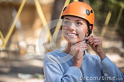 Nice happy woman smiling Stock Photo