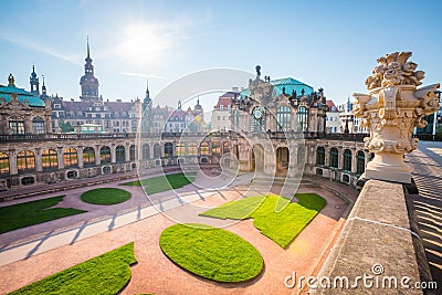 Nice image of the Der Zwinger museum complex built in Baroque style Editorial Stock Photo