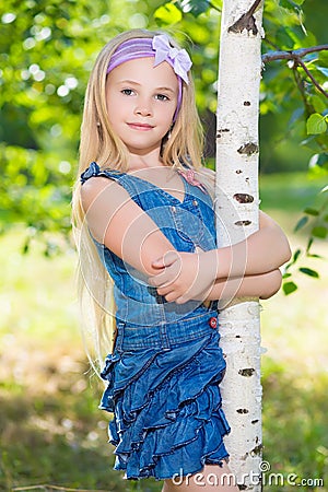 Nice little girl Stock Photo